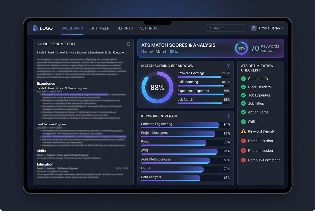 ATS Resume Optimizer product mockup